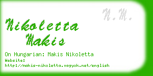 nikoletta makis business card